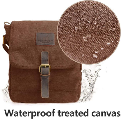 Canvas Messenger Bag Small Crossbody Bag Casual Travel Working Tools Bag Shoulder Bag Hold Phone Handset Anti Theft | Small, Casual, Travel, Working Tools Bag, Hold Phone, Handset