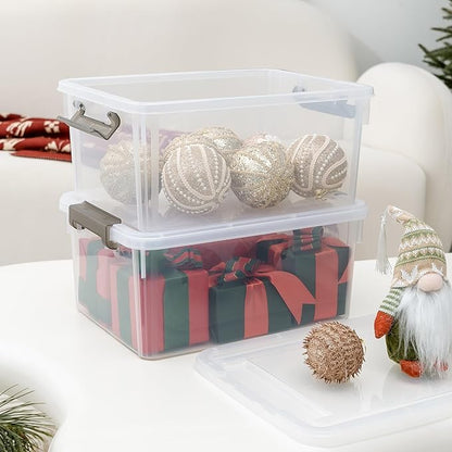 Citylife 17 QT Plastic Storage Bins with Lids Latching Stackable Storage Containers for Organizing Large Clear Storage Box for Garage, Craft, Toys, Closet, Home, 1 Packs