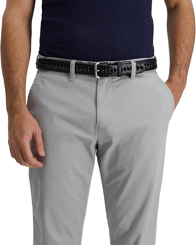 Tommy Hilfiger Men's Fully Adjustable Leather Braided Belt, Classic Strap for Jeans, Khakis & Dress Pants