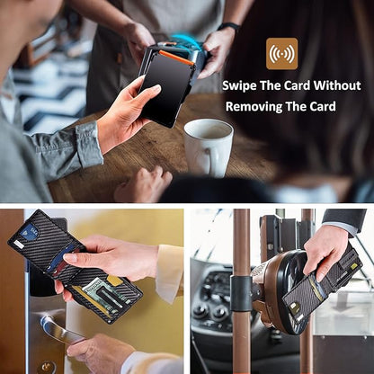 umoven Wallet for Men - with Money Clip Slim Leather Slots Credit Card Holder RFID Blocking Bifold Minimalist Wallet | with Money Clip, Slim, Slots, Credit Card Holder, RFID Blocking, Bifold