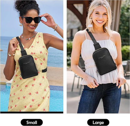 INICAT Small Sling Bag for Women Everyday & Travel Crossbody Bags Lightweight Cross Body Purses Vegan Leather