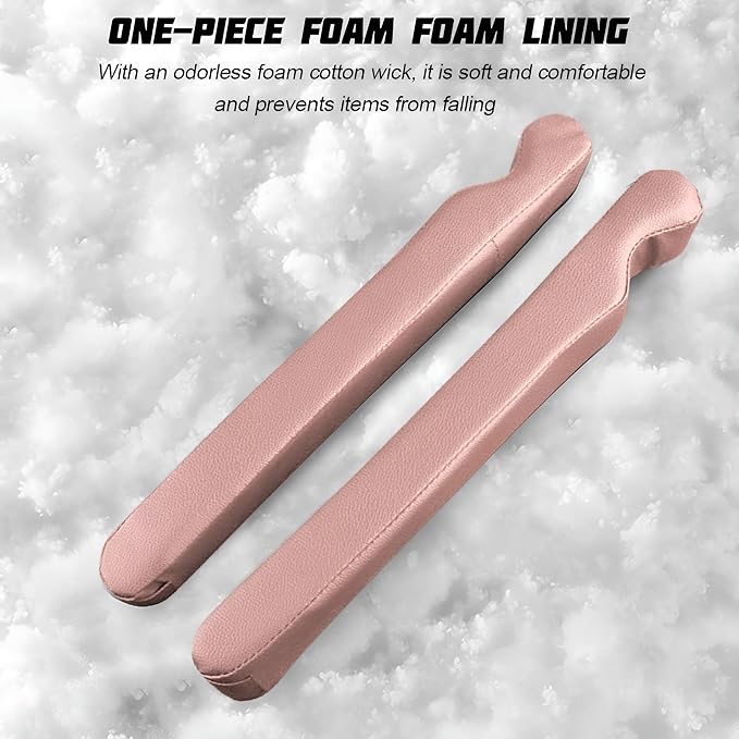 Mandark Car Seat Gap Filler, 2PCS Leather Vehicle Gap Stopper to Fill Between Seat and Console, Automotive Crevice Plug Blocker Accessories from Dropping, Universal for SUV, Sedan, Truck (Pink)