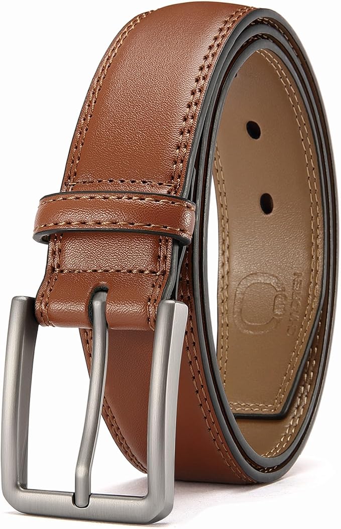 CHAOREN Mens Belt Leather - 1 3/8" Dress Belts for Men - Considerate Gift for Work Business Casual Jeans