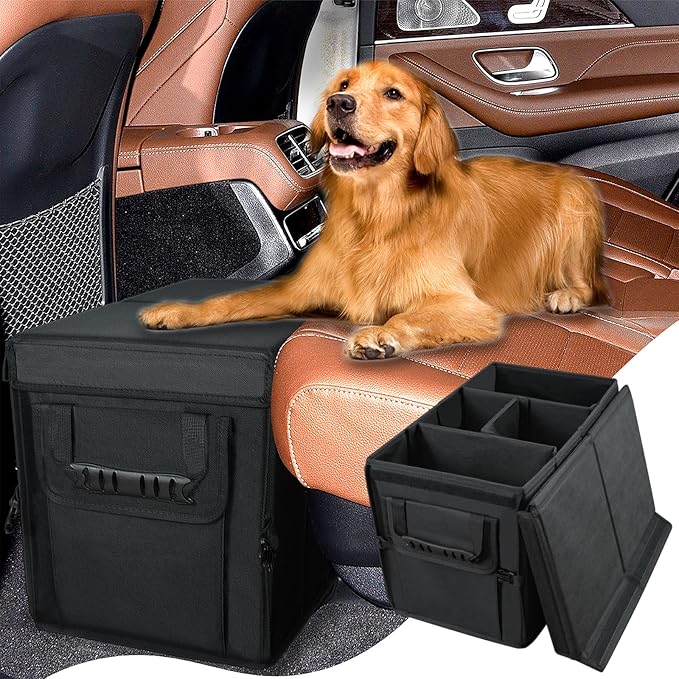 Car Seat Extender for Dogs, Backseat Extender for Large Dog up to 210 LBS, Foldable Back or Front Seat Extender for Most Cars Car Organizer Gap Filler