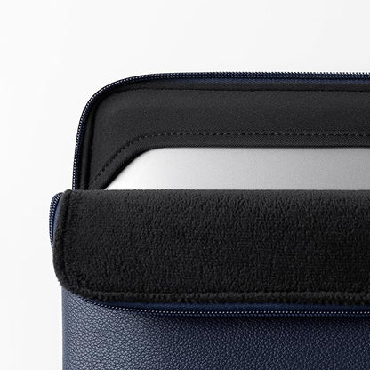 Comfyable Slim Protective Laptop Sleeve Compatible with 13/14 Inch MacBook Air & MacBook Pro M5/M4/M3/M2 Pro/Max 2026, Mac Travel Case, Laptop Pouch, Slim PU Leather Cover, Blue
