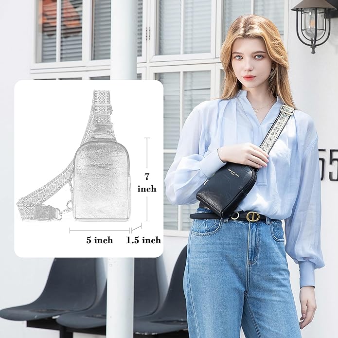 INICAT Small Sling Bag for Women Everyday & Travel Crossbody Bags Lightweight Cross Body Purses Vegan Leather