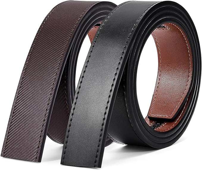 BELTROAD Ratchet Belt Strap for Men Leather Belts Without Buckle Replacement Leather Belt Strap Only 35mm for 40mm Buckle