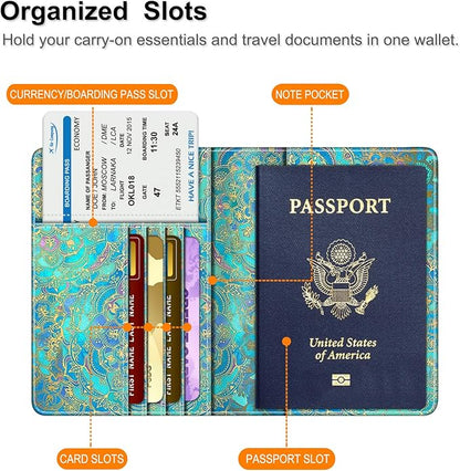 FINTIE Passport Holder, Slim Travel Wallet RFID Blocking Card Case Cover Passport Cover Protector Essentials with Credit Card Slots for Women/Men | Slim, RFID Blocking, Card Case Cover, Essentials, Credit Card Slots
