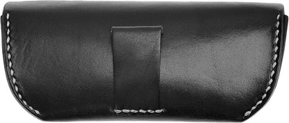 ZLYC Unisex Semi Hard Genuine Leather Eyeglass Case With Belt Loop for Prescription Eyeglasses & Standard Sized Sunglasses