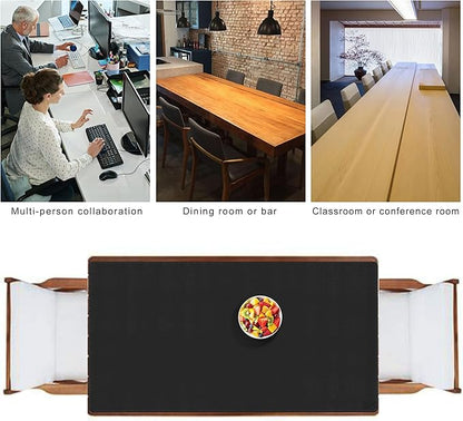 Cacoy 55" x 31.5" PU Leather Desk Mat, Oversized Waterproof Desk Pad Protector, XXL Large Gaming Mouse Pad & Keyboard Cover, Dual-Side Office Desk Blotter Mat for Computer, Home & Work (Black)