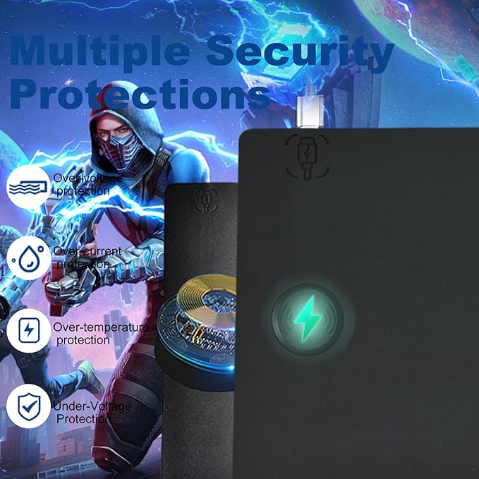 Desk Mat with Wireless Charging, Black Mouse Pad with Wireless Charger, Desk Pad Matt for Desktop, Mousepad Gaming Large Mouse Pad, Leather Compute for Keyboard and Mouse, 32" x 16"