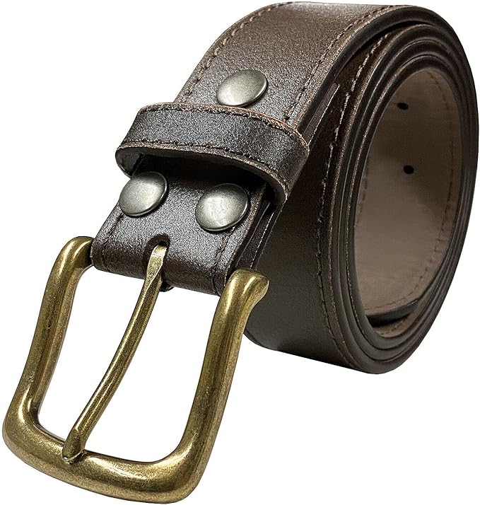 BS57 Classic Vintage Casual Jean Replacement Belt Strap or Belt 1-1/2"(38mm) Wide, Multi-Style Options