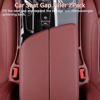 2PCS Car Seat Gap Filler Organizer – No Drop Seat Guard for Cars & SUVs | Universal Fit, Durable & Easy Install | Prevents Phone, Keys, Wallet from Falling Between Seats (Black)