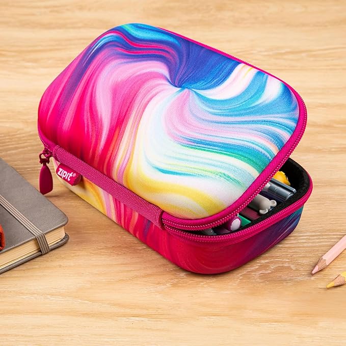 ZIPIT Colorful Pencil Case for Girls, Cute Pencil Box for School, Large Capacity Stationery Organizer Box
