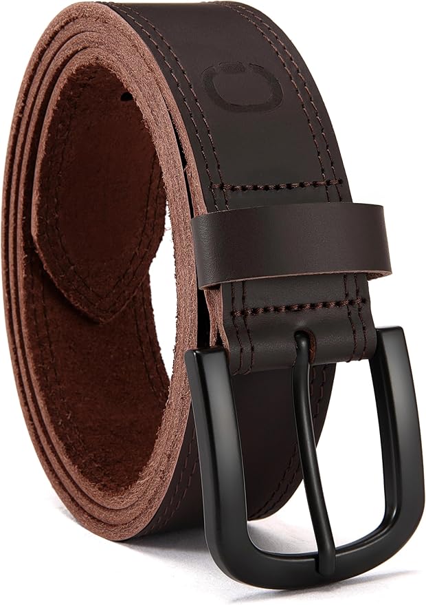 CHAOREN Full Grain Leather Belt for Men, Work Belts for Men Heavy Duty, Daily Wear for Jeans Pants