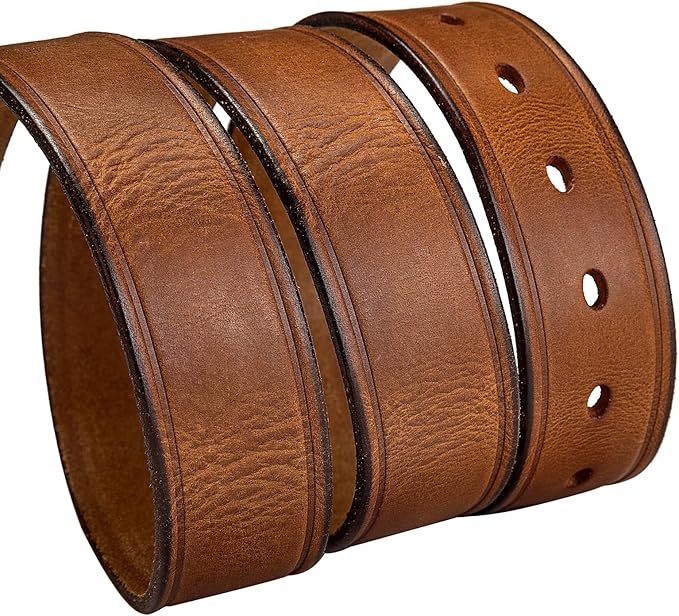 Luxury Full Grain Genuine Leather Belt Men Gift, 1.5" Wide Vintage Real Leather Western Cowboy Men's Belts