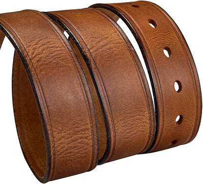 Luxury Full Grain Genuine Leather Belt Men Gift, 1.5" Wide Vintage Real Leather Western Cowboy Men's Belts