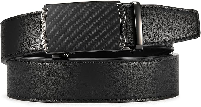 CHAOREN Mens Belt Leather Ratchet Belt - Customizable Fit, Effortless Style (35mm)