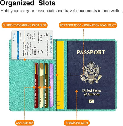 FINTIE Passport Holder, Slim Travel Wallet RFID Blocking Card Case Cover Passport Cover Protector Essentials with Credit Card Slots for Women/Men | Slim, RFID Blocking, Card Case Cover, Essentials, Credit Card Slots