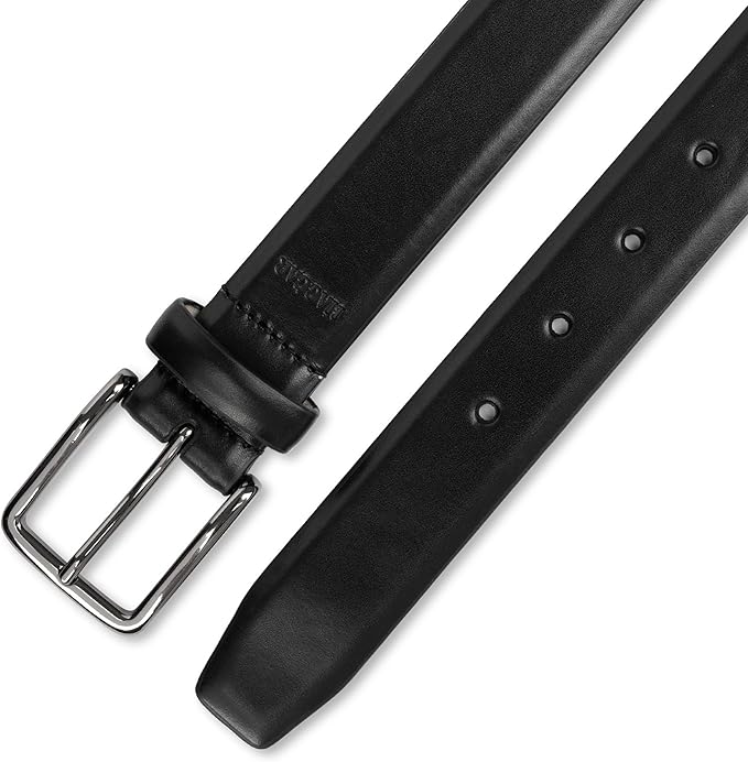 Haggar mens Leather Dress Belt for Suits and Pants - Classic, Formal, Business, Work