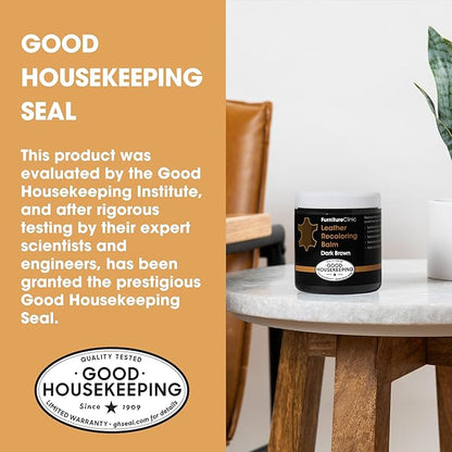 Furniture Clinic The Original Leather Recoloring Balm Pine Green Leather Dye for Furniture, Couches & Car Seats - Restore Scratched, Faded, & Damaged Surfaces
