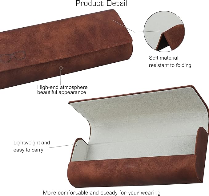 VisionGlobal Hard Shell Eyeglass Case for Eyeglasses and Sunglasses for Men/Women and Kids