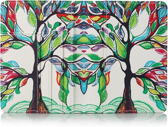 EpicGadget RFID Blocking Premium Leather Passport Holder Travel Wallet Cover Case (Love Tree)