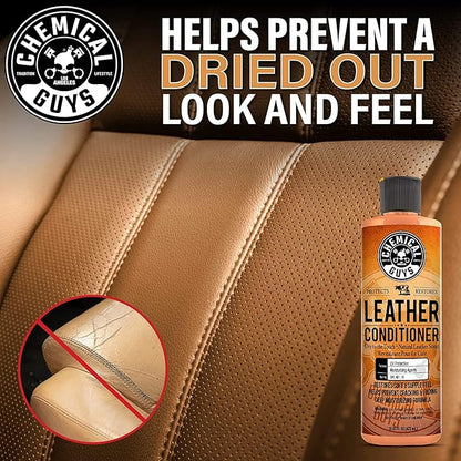 Chemical Guys Leather Conditioner, Vintage Series - Conditions, Nourishes, and Protects Natural, Synthetic, and Faux Leather Seats, Interiors, Apparel & Accessories, 16 fl oz