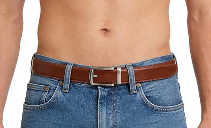 Lingli Men's Belt,Ratchet Dress Belt with Automatic Buckle Brown/Black-Trim to Fit-35mm wide