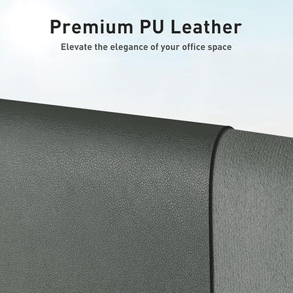 Aothia Faux Leather Desk Mat - Non-Slip PU Leather Desk Blotter, Waterproof Writing Surface, Large Desk Pad for Office & Home (Jungle Green, 55" x 24")