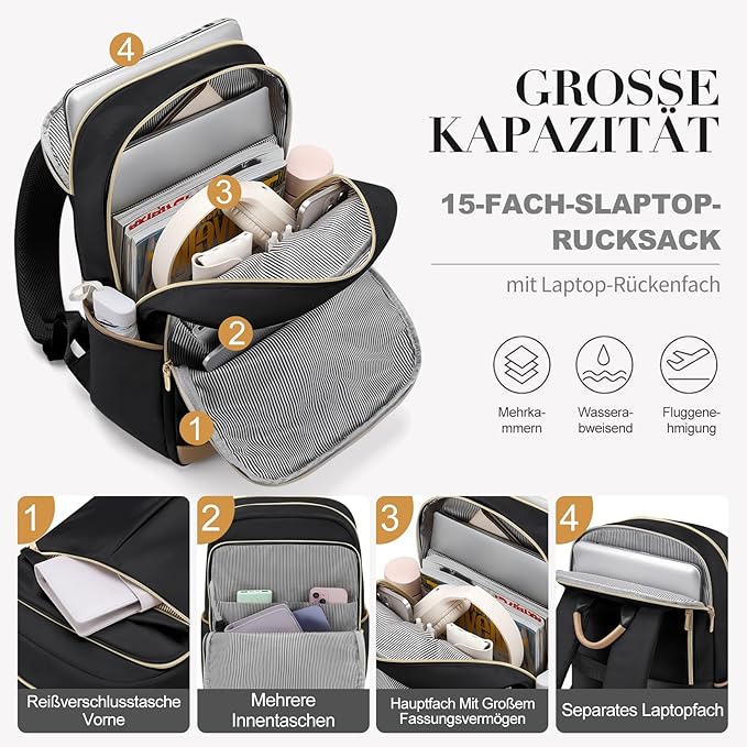 VNINE Laptop Backpack for Women 16 Inch Work Bag with Laptop Compartment Large Travel College Backpack | Travel, College Backpack