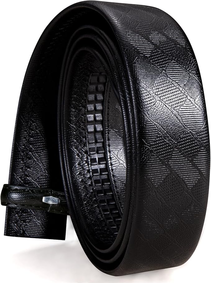 Barry.Wang Mens Belts Leather Ratchet Automatic Buckle Slide Click 1 3/8" Designer Dress Fashion Classic Casual Work Business