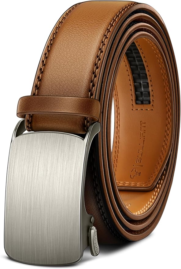 BULLIANT Men's Ratchet Belt Nontrimmable-Click Belt Adjustable for Men Gift Lightweight 1 3/8"