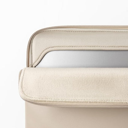 Comfyable Leather Laptop Sleeve Compatible with 16 Inch MacBook Pro M5 Pro/Max & 15 Inch MacBook Air M5 2026 (Loose Fit), Dark Beige