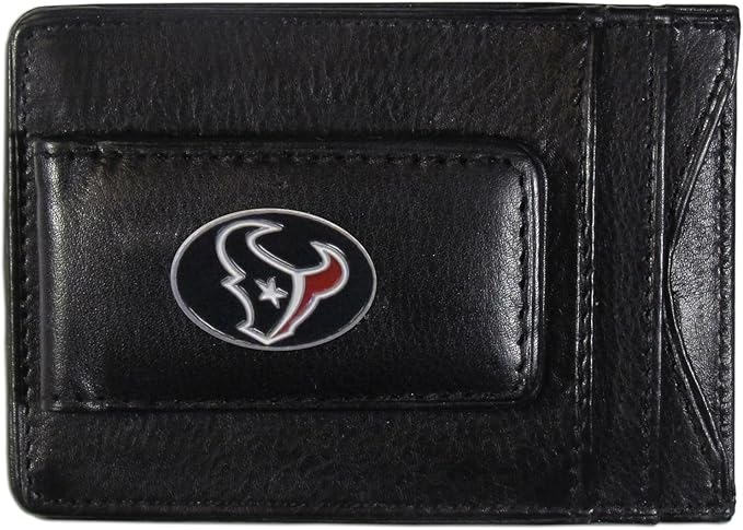 NFL Leather Money Clip Cardholder