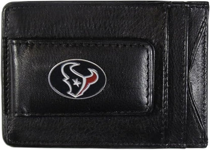 NFL Leather Money Clip Cardholder