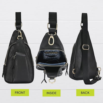 MMS Brands Antik Kraft Tasha Crossbody Sling | Vegan Leather Crossbody Bag for Women with 16-20" Strap | Sling Bags for Women