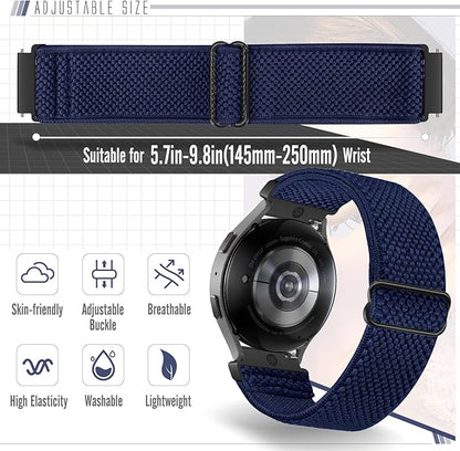18mm Quick Release Elastic Nylon Band Compatible with Garmin Venu 4 41mm/3S 41mm/Venu 2S/Vivoactive 4S/Vivomove 3S/Active S/Forerunner 265S(42mm)/255S/Fossil Women's Gen 6 42mm/5E 42mm Women Men