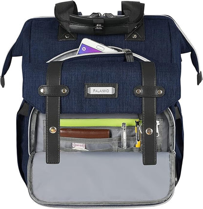 FALANKO Laptop Backpack 17.3 Inch Stylish Computer Backpack Doctor Teacher Work Bookbag Water Repellent College Shoulder Bag with RFID Anti-theft,Nurse Purse Travel Business Bag for Women