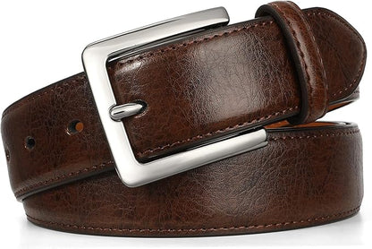 Men's Genuine Leather Dress Belt, 1 3/8" Classic Mens Jeans Pants Belt for Work Business Casual Golf