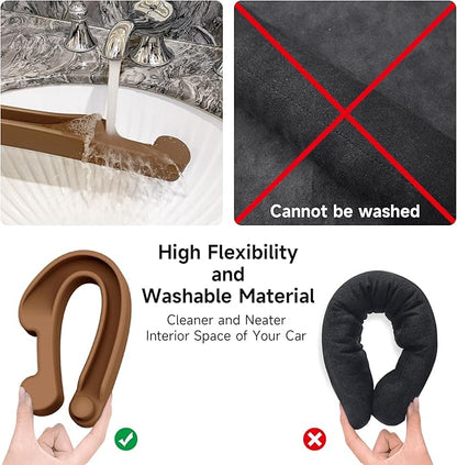 Car Seat Gap Filler Set of 2, 3IN1 Seat Side Gap Filler Plug with Storage Slot & Hook Function, Soft Foam Universal Fit Car SUV Truck Fill Gap Between Seats Console Organizer（Narrow Saddle Brown ）