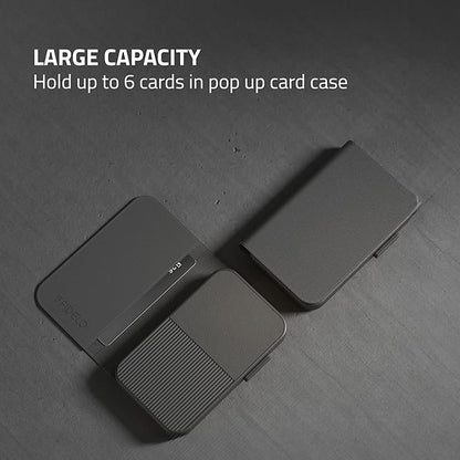 Fidelo Slim Wallet for Men – RFID Blocking Minimalist Credit Card Holder with Sliding Pop-Up Design - Push Button Men's Wallets - Front Pocket Wallet