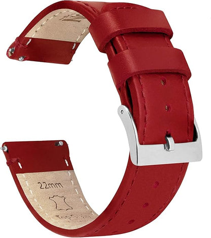 BARTON WATCH BANDS - Top Grain Leather Watch Bands Compatible with Apple Watch Models - 1, 2, 3, 4, 5, 6, 7, 8, 9, 10, SE, Ultra & Ultra 2