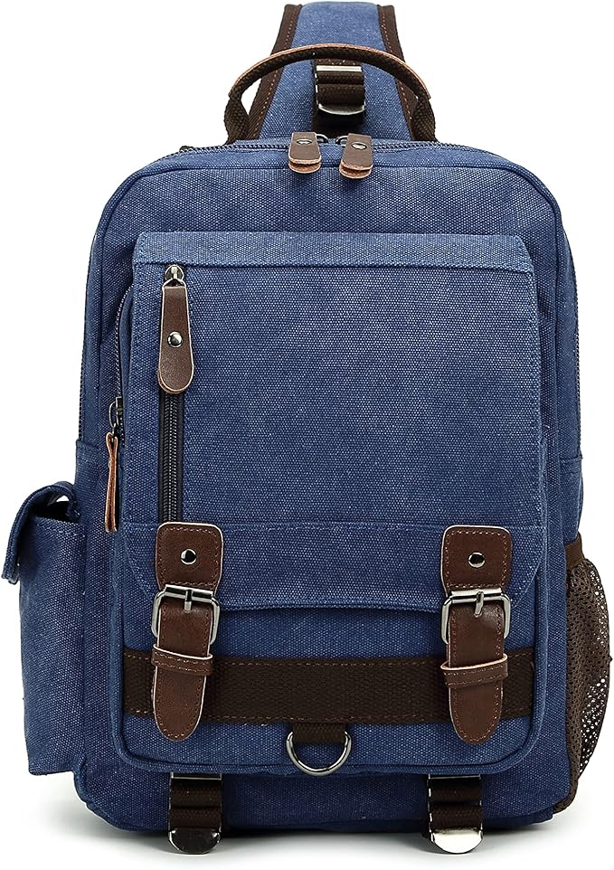 Sechunk Canvas Messenger Bag Sling Bag Crossbody Bag Shoulder Bag Retro Cross Body Handbags