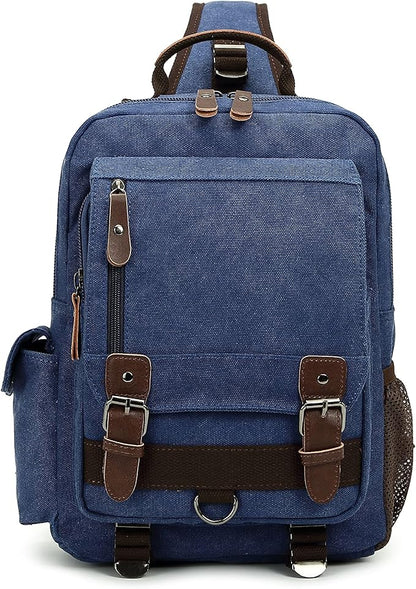 Sechunk Canvas Messenger Bag Sling Bag Crossbody Bag Shoulder Bag Retro Cross Body Handbags