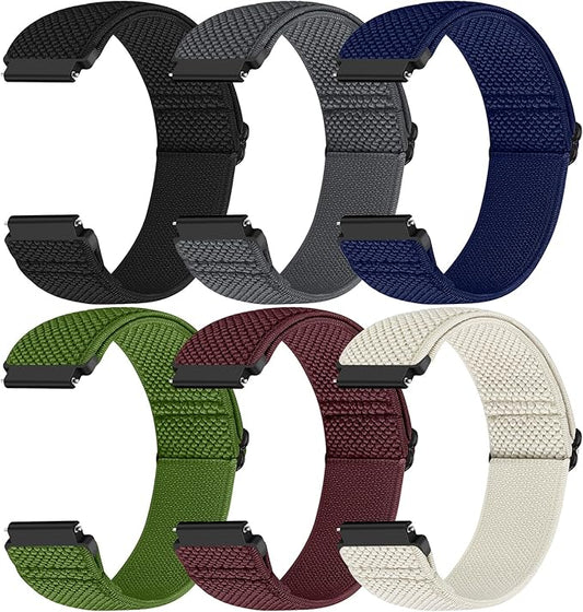 24mm Quick Release Elastic Watch Bands Compatible with Garmin Venu X1/Suunto 9/9 Baro/9 Titanium/D5/7/TicWatch Altas/Pro 5/Pro 5 Enduro/COROS Nomad/iTouch AIR 4 41mm 46mm/AIR 3 44mm/G-shock ga2100