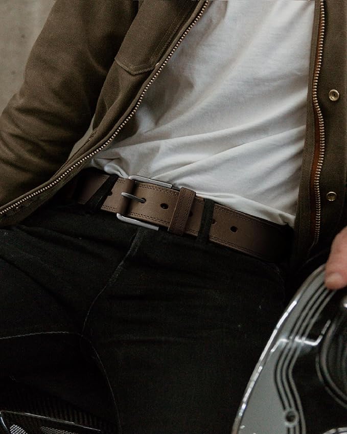 CHAOREN Full Grain Leather Belt for Men, Work Belts for Men Heavy Duty, Daily Wear for Jeans Pants