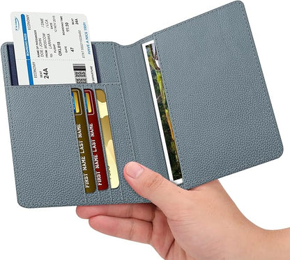 FINTIE Passport Holder, Slim Travel Wallet RFID Blocking Card Case Cover Passport Cover Protector Essentials with Credit Card Slots for Women/Men | Slim, RFID Blocking, Card Case Cover, Essentials, Credit Card Slots