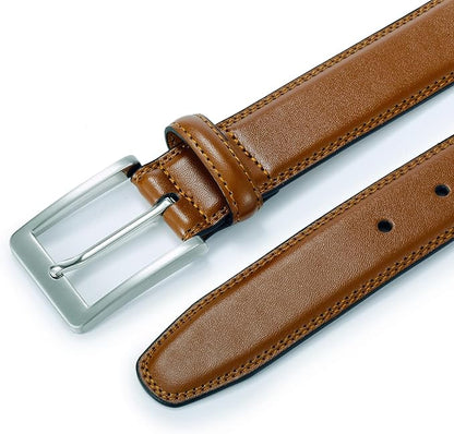 XOUXOU Men's Casual Leather Jeans Belts Classic Work Business Dress Belt with Prong Buckle for Men