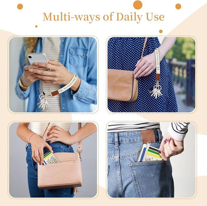 Hancynir Book Floral Flower Slim Wallet Women Credit Card Holder, RFID Blocking Front Pocket Wallet Wristlet Keychain Lanyard, Small Cute Mini Card Case, Thin Coin Zipper PU Leather Organizer Gifts